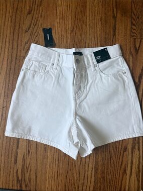 NWT Express white denim shorts
